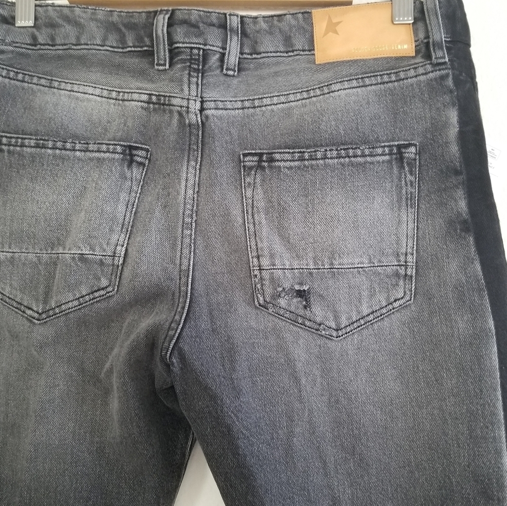 Golden Goose Jolly Distressed Carrot Fit Jeans Black Gray Size 27 - Picture 8 of 15